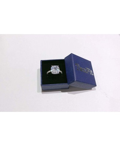 Stunning Flame Solitaire Engagement Ring Cubic Zirconia CZ in White Gold Plated for Women $13.70 Engagement Rings