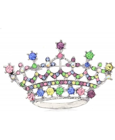 Princess Crown Tiara Brooch Pin Wedding Bridesmaid Clear Rhinestones Jewelry $12.97 Brooches & Pins