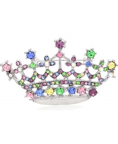 Princess Crown Tiara Brooch Pin Wedding Bridesmaid Clear Rhinestones Jewelry $12.97 Brooches & Pins