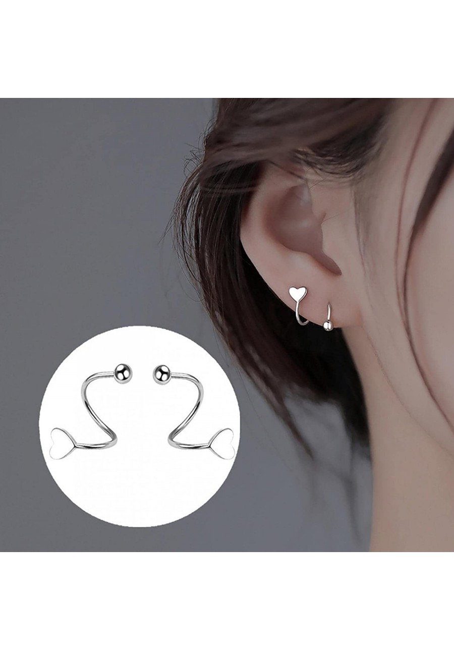 Women Love Stud Earrings Women's Simple Personality Spring Stud Earrings Temperament Love Earrings for Womens Girls Jewelry G...