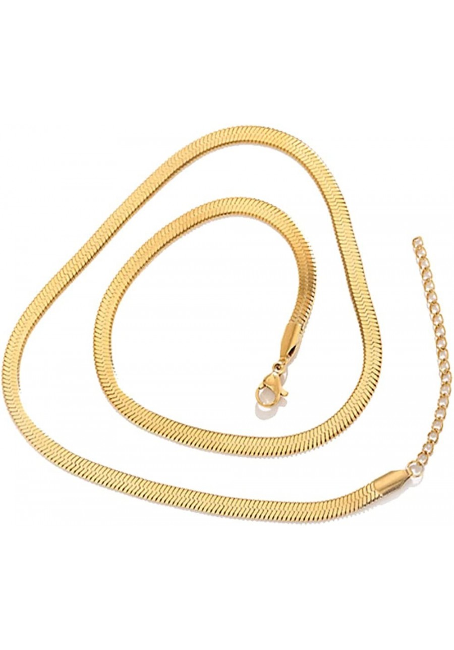 Gold Body Chains for Women Sexy Gold Waist Chain Gold Herringbone Necklace for Women 18k Gold Plated Stainless Steel Belly Ch...