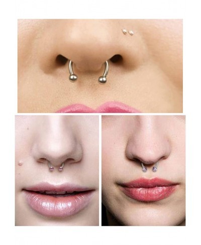 16G Surgical Steel Septum Rings Piercing Jewelry Nose Hoop Ring Horseshoe Cartilage Helix Tragus Daith Rook Earring Hoop Eyeb...