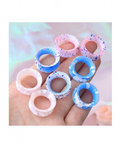 8PCS Soft Silicone Gauges 2g-1''Silicone Blue Plugs Plugs and Tunnels Ear Gauges and Plugs Ear Gauges Tunnel Plugs Gift for W...