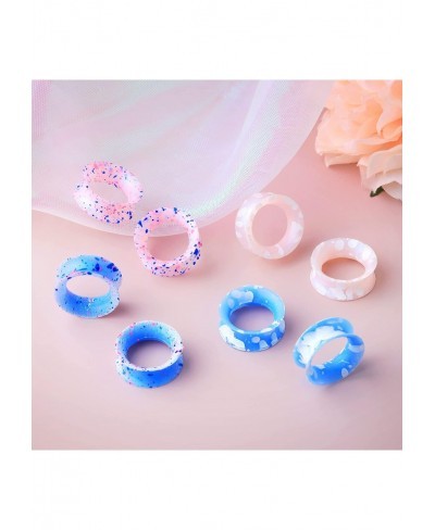 8PCS Soft Silicone Gauges 2g-1''Silicone Blue Plugs Plugs and Tunnels Ear Gauges and Plugs Ear Gauges Tunnel Plugs Gift for W...