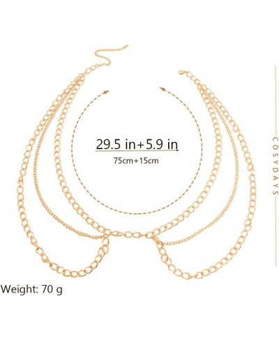 Gold Chain Belt Silver Punk Waist Chain Belt Metal Body Chain Jewelry for Women and Girls Dress $8.29 Body Chains