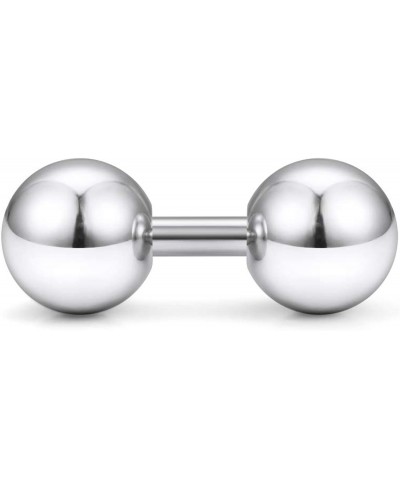 3PCS 14G Stainless Steel Externally Threaded Straight Barbell Tragus Ring Cartilage Jewelry w 6mm 8mm 10mm Big Balls $10.11 P...