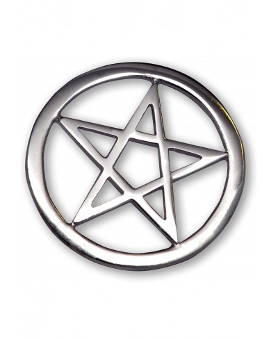 Pentacle Pentagram Jacket or Hat Pin Polished Silver Finish Pewter $8.88 Brooches & Pins