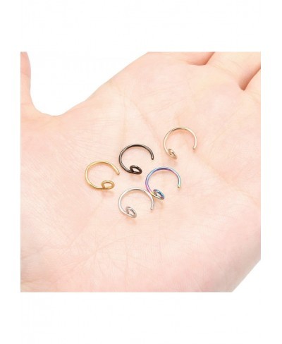 Fake Nose Ring 20G Faux Piercing Jewelry 8mm Fake Nose Ring Hoop for Faux Lip Septum Nose Ring Set $8.93 Faux Body Piercing J...