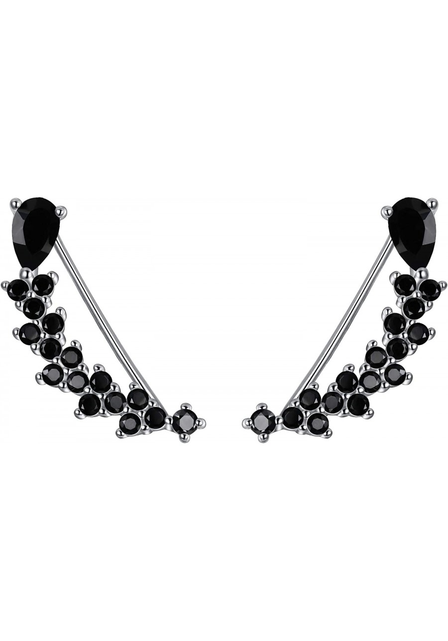 Women's 925 Sterling Silver CZ Sweep Ear Pin Cuff Wrap Hook Earrings 1 Pair $20.56 Cuffs & Wraps