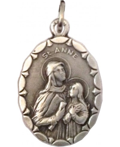 SAINT ANNE (MOTHER OF THE MOST HOLY VIRGIN MARY) OVAL SHAPE MEDAL - 100% MADE IN ITALY $11.38 Pendants & Coins