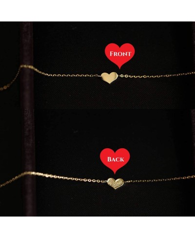 Gold Plated Dainty Mini Love Heart Bracelet and Studs Cute Delicate Jewelry Gift Ideas for Women Girls $17.70 Link