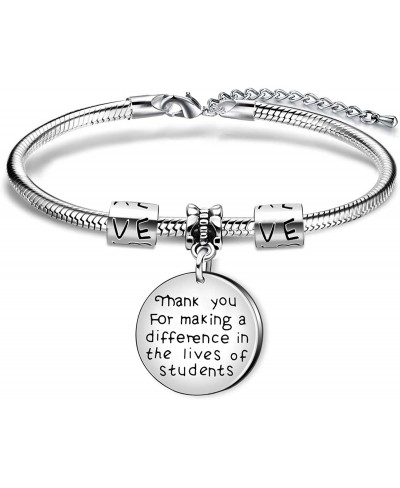 Bangle Bracelets Student Graduation Gifts from Teacher Thank You for Making a Difference in The Lives of Students $8.10 Bangle