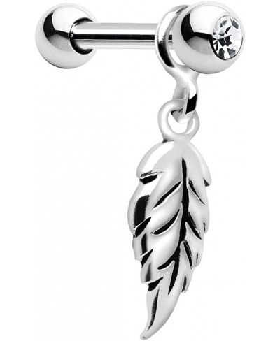 925 Silver Falling Feather Dangle Cartilage Earring $12.35 Piercing Jewelry