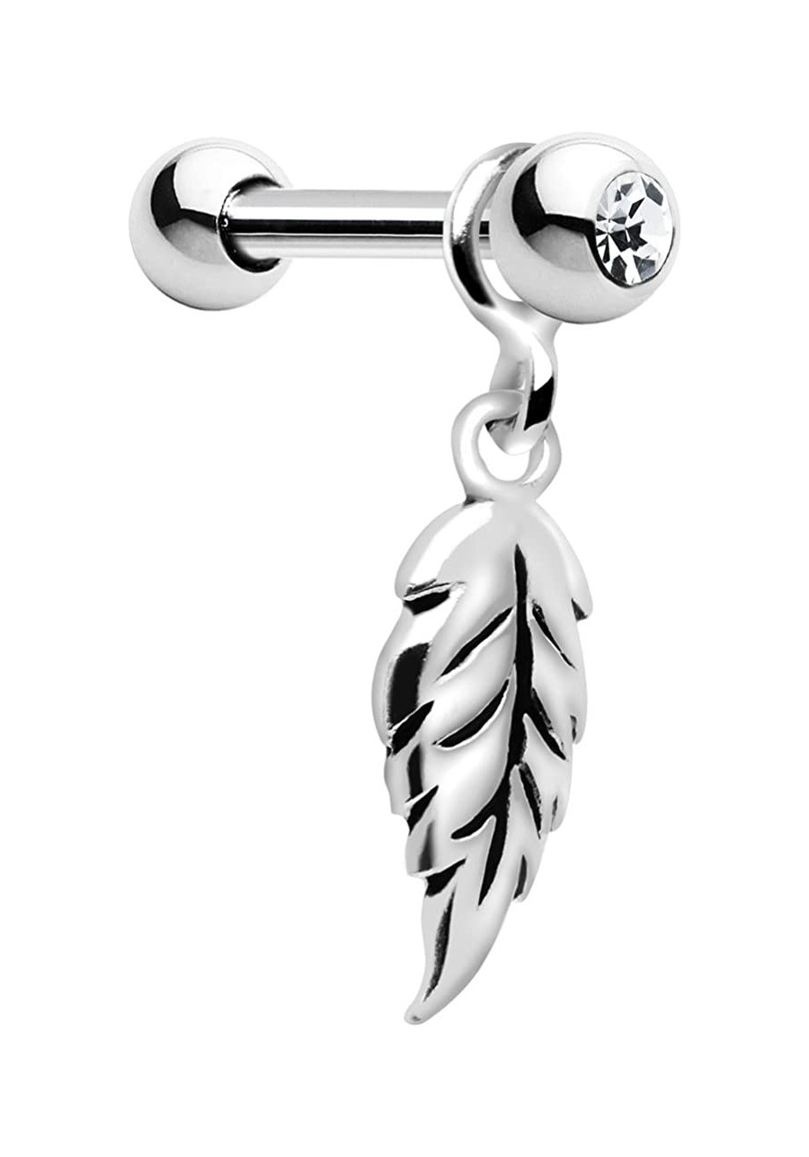 925 Silver Falling Feather Dangle Cartilage Earring $12.35 Piercing Jewelry