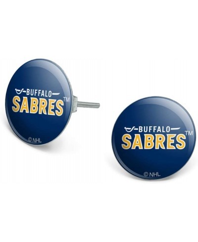 NHL Buffalo Sabres Logo Novelty Silver Plated Stud Earrings $11.91 Stud