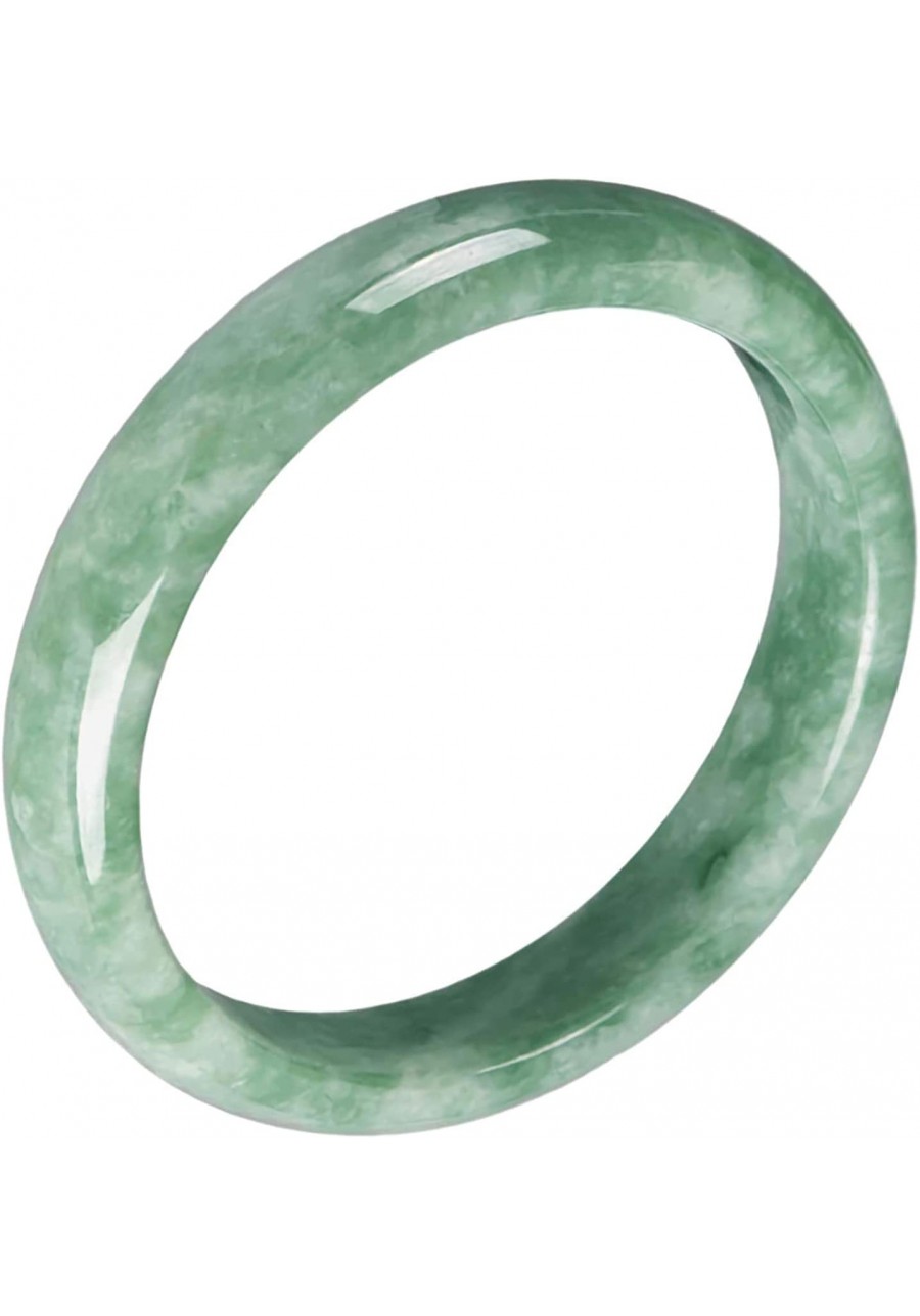 Jade Bangle Bracelet for Women Retro Chinese Style Natural Green Jade Bangle (2.08-2.56In) G001 $32.08 Bangle