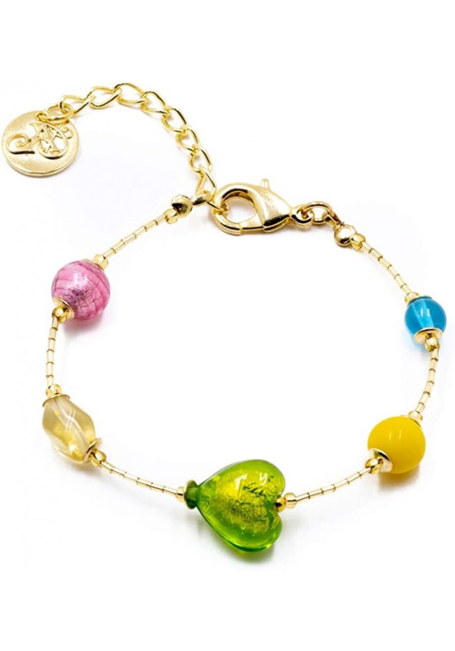 Murano Glass Fashion Jewelry Bracelet Multicolored Light Since 1965 $28.65 Strand