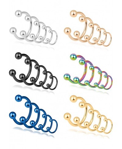 18-30Pcs 16G 316L Stainless Steel Nose Rings Cartilage Ear Septum Piercings Helix Tragus Horseshoe 6-14mm $13.05 Piercing Jew...