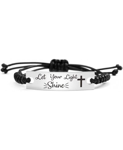 Let Your Light Shine Gifts Christian Gifts for Women Girl Religious Bracelets for Men Him $15.71 Identification