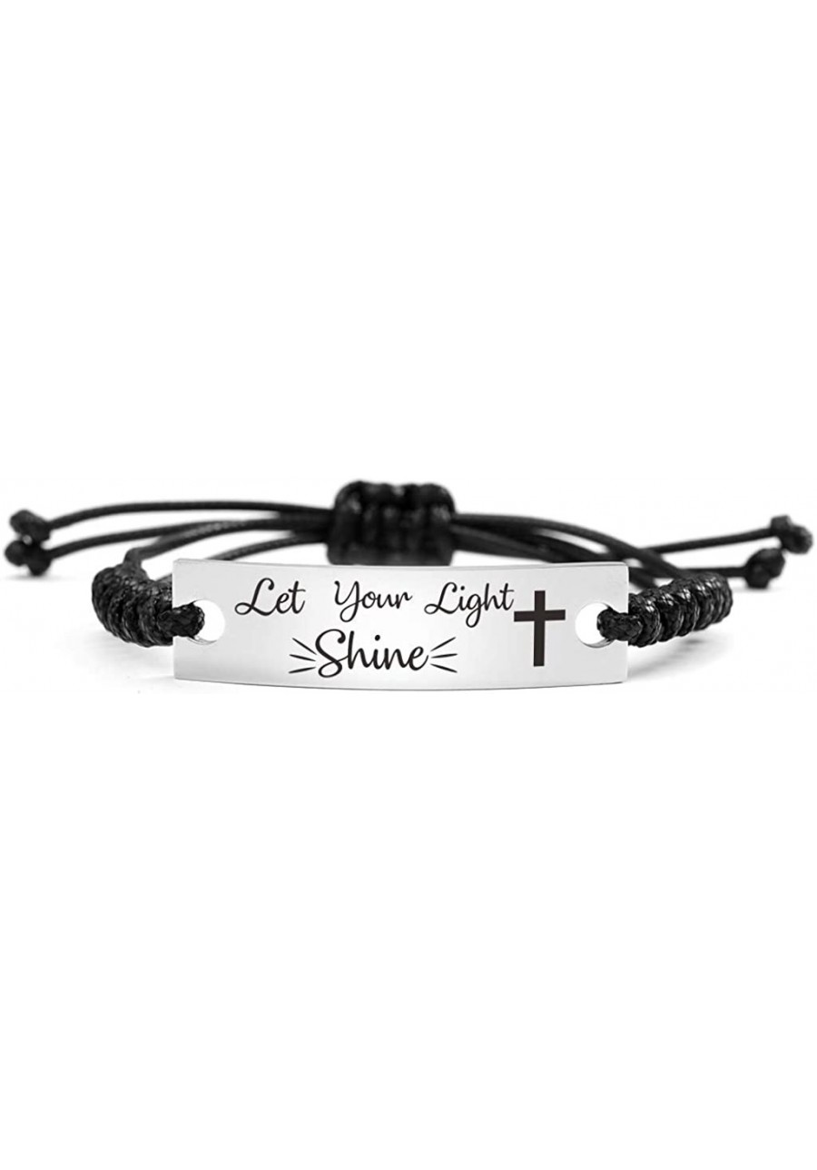 Let Your Light Shine Gifts Christian Gifts for Women Girl Religious Bracelets for Men Him $15.71 Identification