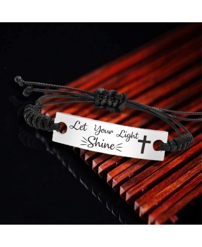 Let Your Light Shine Gifts Christian Gifts for Women Girl Religious Bracelets for Men Him $15.71 Identification