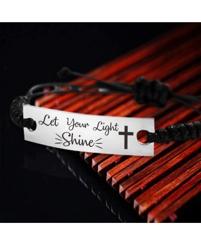 Let Your Light Shine Gifts Christian Gifts for Women Girl Religious Bracelets for Men Him $15.71 Identification