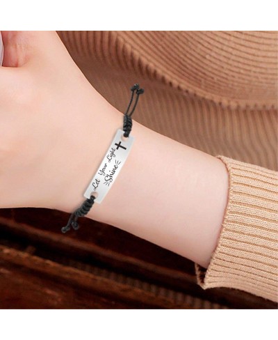 Let Your Light Shine Gifts Christian Gifts for Women Girl Religious Bracelets for Men Him $15.71 Identification