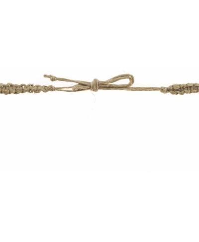 Hemp Anklet Bracelet with Tiger and Black Coconut Wood Beads $9.62 Anklets