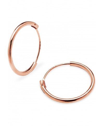 Silvereline Jewelry 925 Sterling Silver 16mm Small Thin Round Endless Hoop Earrings $10.15 Hoop