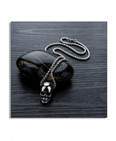 Punk Jewelry Stainless Steel Skull Pendant Cool Necklace $9.61 Pendant Necklaces