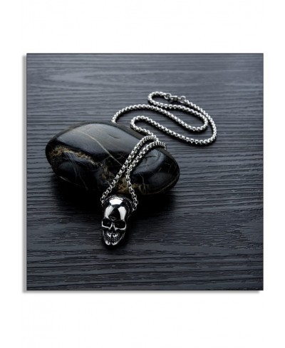 Punk Jewelry Stainless Steel Skull Pendant Cool Necklace $9.61 Pendant Necklaces