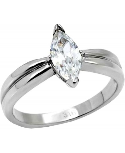 1ct Marquise Solitaire Engagement Ring Designer Fashion Stainless Steel $17.28 Engagement Rings