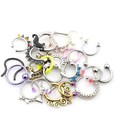 Body Jewelry Septum Jewelry Piercing Jewelry 16G Septum Jewelry Stainless Steel Septum Unique Septum Jewelry Pack of 10 $20.7...