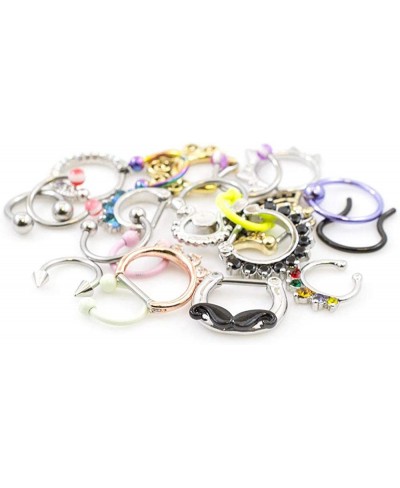 Body Jewelry Septum Jewelry Piercing Jewelry 16G Septum Jewelry Stainless Steel Septum Unique Septum Jewelry Pack of 10 $20.7...