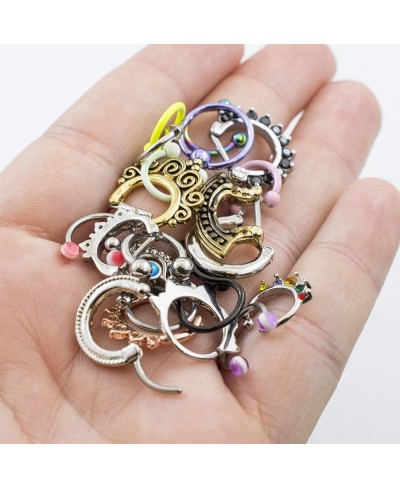 Body Jewelry Septum Jewelry Piercing Jewelry 16G Septum Jewelry Stainless Steel Septum Unique Septum Jewelry Pack of 10 $20.7...