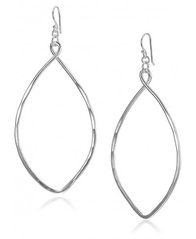 Robert Lee Morris Large Oval Silver Drop Earrings $24.44 Drop & Dangle