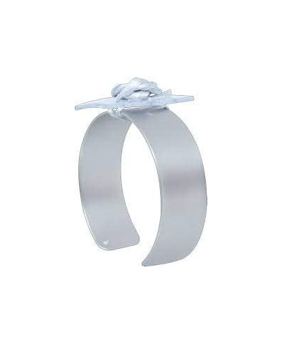 Floral Corsage Bracelet - Riley Flower Cuff- Matte Silver $14.24 Cuff