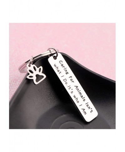 Caring for Animals is Who I Am Bracelet Expandable Wire Bangle Veterinarian Gift Animal Lovers Jewelry $14.34 Bangle