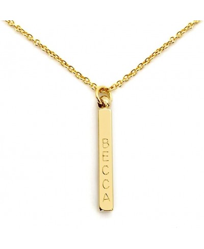 Customized Dainty Bar Name Necklace Tiny Bar Initial Necklace $27.09 Pendant Necklaces