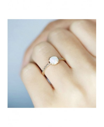 Rings Birthstone Rings for Women White Round Shape Pearl Outlet Jewelry Wedding Gift $9.55 Engagement Rings