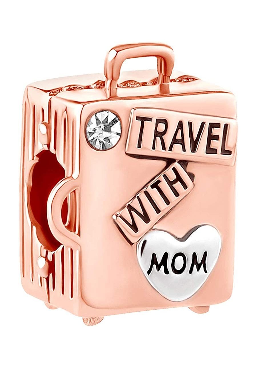 Love to Travel with Mom Charm Suitcase Have a Trip Charm Bead for Bracelet $19.74 Charms & Charm Bracelets