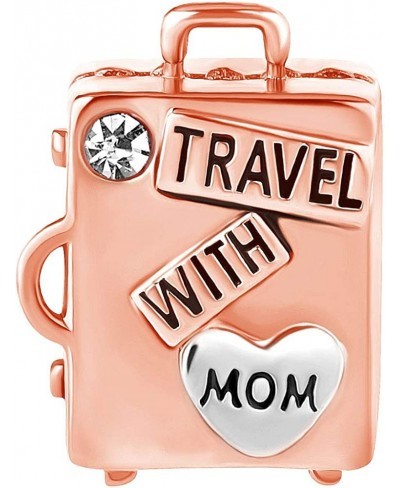 Love to Travel with Mom Charm Suitcase Have a Trip Charm Bead for Bracelet $19.74 Charms & Charm Bracelets