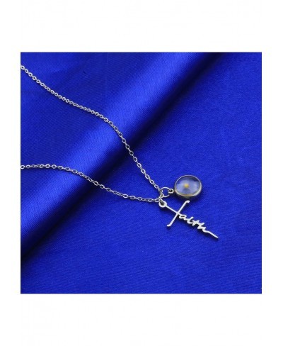 Faith Cross Mustard Seed Necklace Religious Jewelry Christian Gifts for Women Teen-Girls $10.58 Pendants & Coins