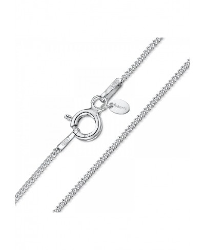 925 Sterling Silver 1.1 mm Curb Chain Necklace Various Styles $10.29 Chains