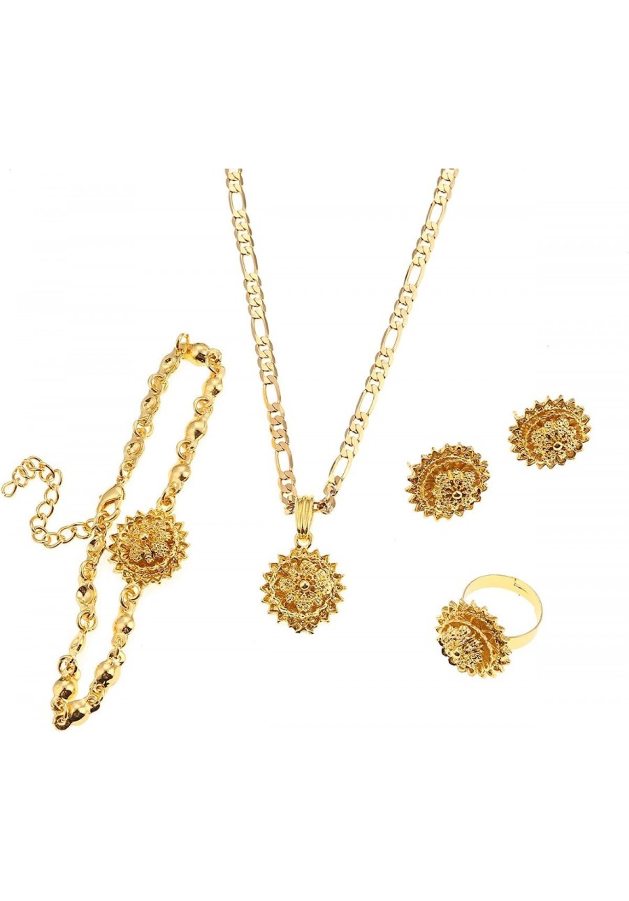 Ethiopian Habesha Jewelry Necklace Earrings Bracelet Ring Jewelry Accessories $20.70 Jewelry Sets