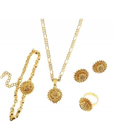 Ethiopian Habesha Jewelry Necklace Earrings Bracelet Ring Jewelry Accessories $20.70 Jewelry Sets