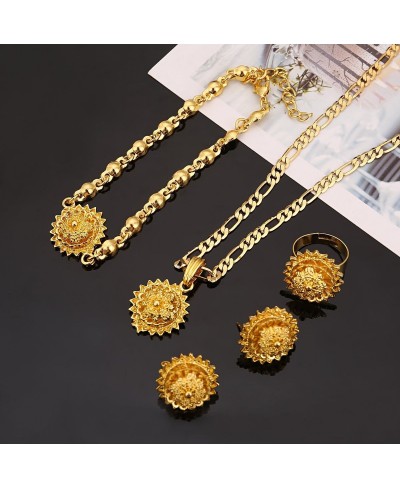 Ethiopian Habesha Jewelry Necklace Earrings Bracelet Ring Jewelry Accessories $20.70 Jewelry Sets