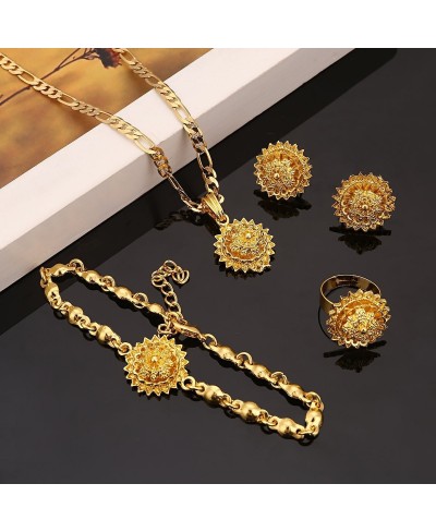 Ethiopian Habesha Jewelry Necklace Earrings Bracelet Ring Jewelry Accessories $20.70 Jewelry Sets