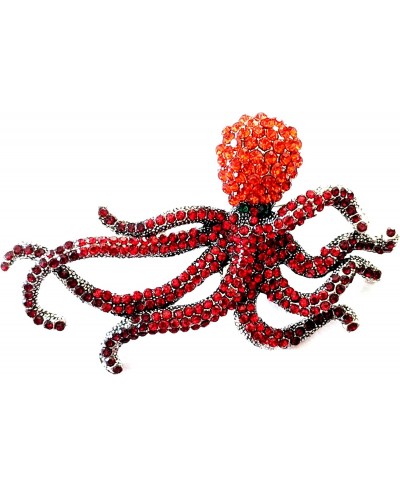 Bejeweled Red Octopus Pin/Brooch $11.38 Brooches & Pins