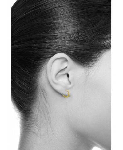 14k Yellow Gold Shell Fancy Hoop Earrings (12 x 12mm) $45.38 Hoop